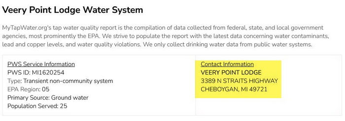 Veery Point Lodge (Veery Point Motel, Veery Point Hotel, Veery Point Resort) - Water Report Confirms Name (newer photo)